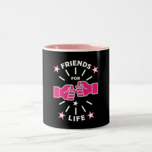 Friends For Life Two-Tone Coffee Mug