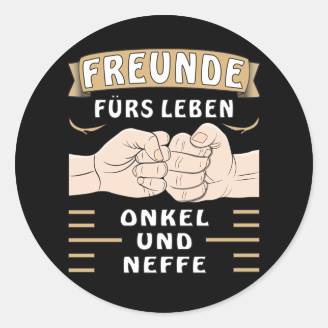 FRIENDS FOR LIFE UNCLE AND Nephew Classic Round Sticker (Front)