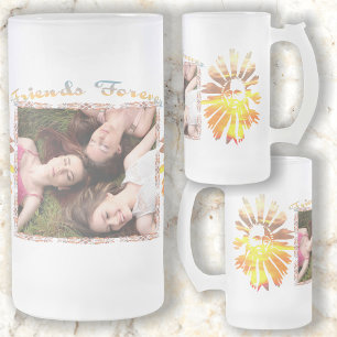 Friends Forever 2295 Frosted Glass Beer Mug