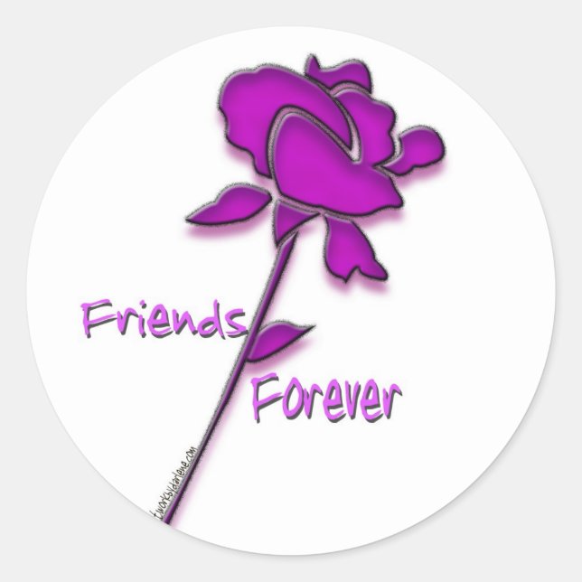 Friends forever classic round sticker (Front)
