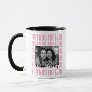 Friends Forever Custom Photo and Names Mug