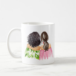 Friends Forever Gift Mug Black hair and Brunette