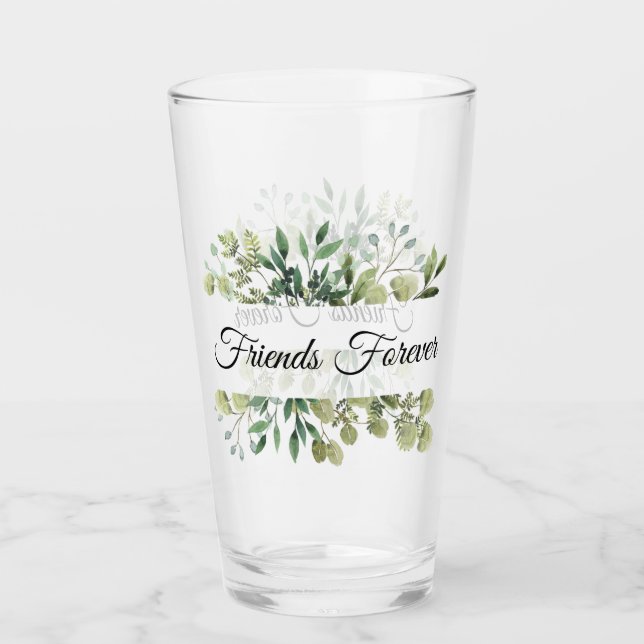 Friends Forever Glass Cup (Front)