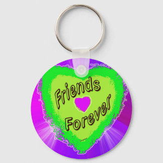 Friends forever Green Heart Keychain