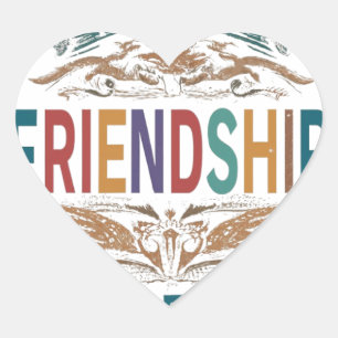 Friends forever  heart sticker