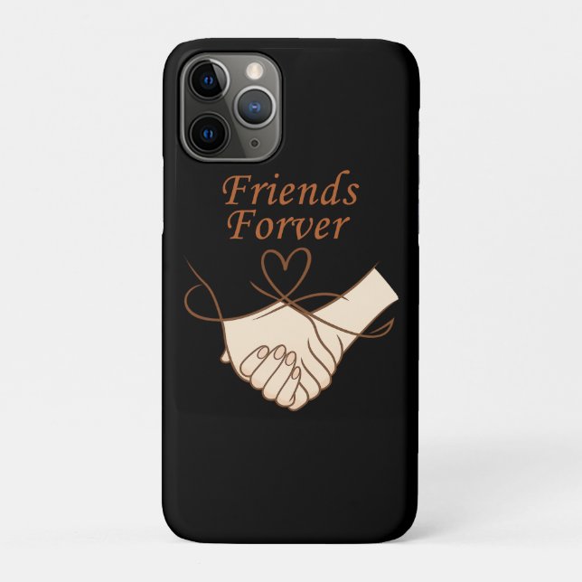 Friends Forever Heartline Art iPhone 11 Pro Case (Back)