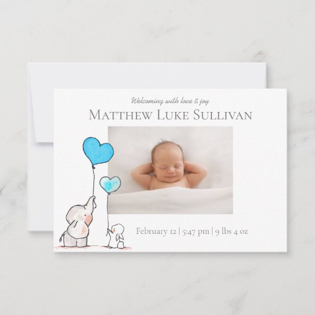 Friends Forever New Baby Annoucement Card (Front)
