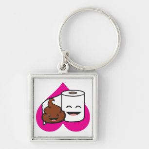 Friends Forever - Poop and Toilet Paper Roll Keychain