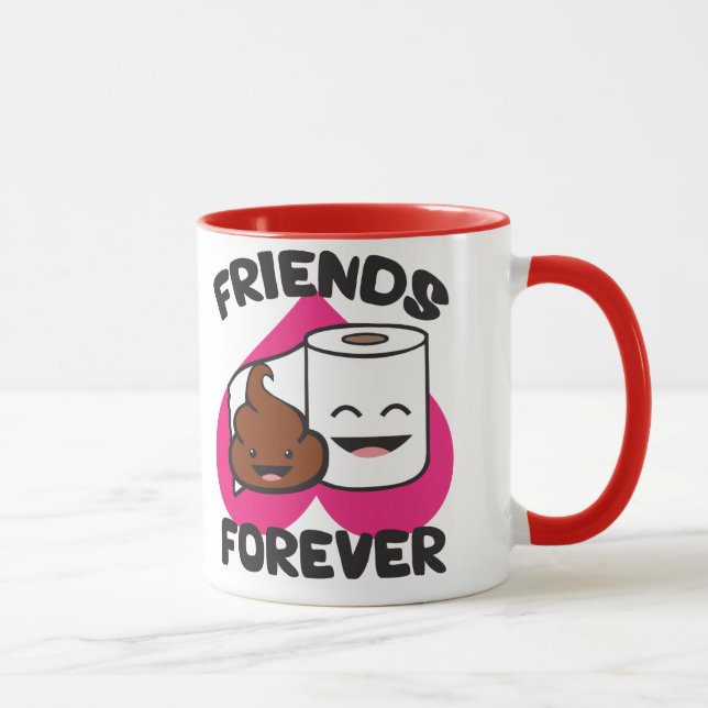 Friends Forever - Poop and Toilet Paper Roll Mug (Right)