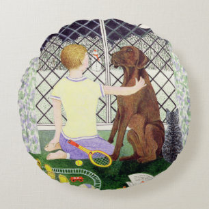 Friends Forever Round Pillow