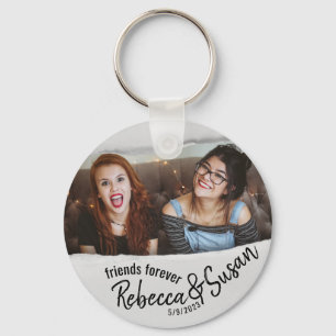 Friends forever   upload photo add names and date keychain