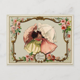 Friends Forever Vintage Reproduction Postcard