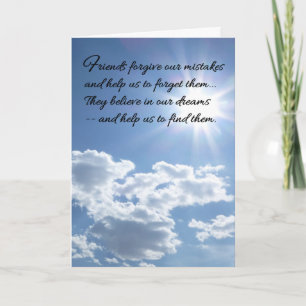 Friends forgive our mistakes... card