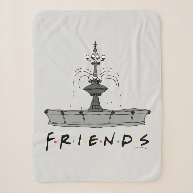 FRIENDS™ Fountain Sherpa Blanket (Front)