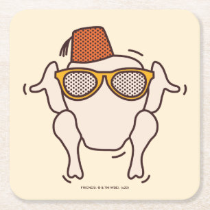 FRIENDS™   Friendsgiving Square Paper Coaster