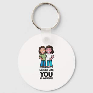 Friends From Work - Two Women Classic Keychain