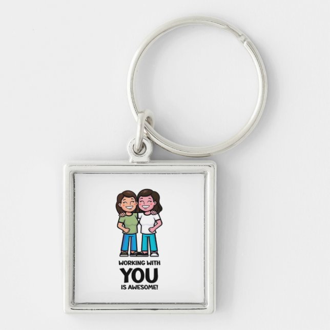 Friends From Work - Two Women Classic Keychain (Front)
