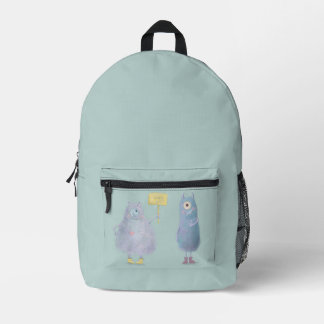 Friends Funny Monsters birthday Printed Backpack