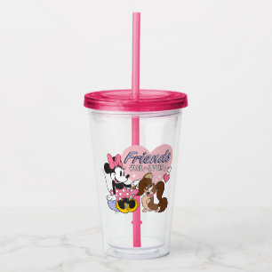 Friends Fur Ever Minnie and Pup Love Acrylic Tumbler