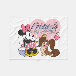 Friends Fur Ever Minnie and Pup Love Fleece Blanket