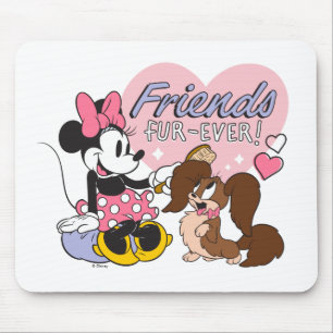 Friends Fur Ever Minnie and Pup Love Mouse Pad