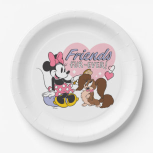 Friends Fur Ever Minnie and Pup Love Paper Plate
