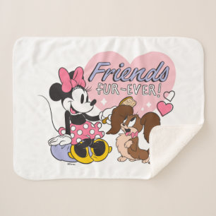 Friends Fur Ever Minnie and Pup Love Sherpa Blanket