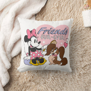 Friends Fur Ever Minnie and Pup Love Throw Pillow