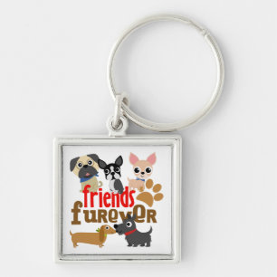 Friends Furever Dogs Puppies Keychain