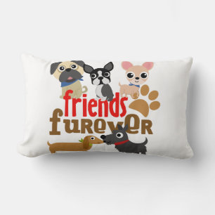 Friends Furever Dogs Puppies Lumbar Pillow