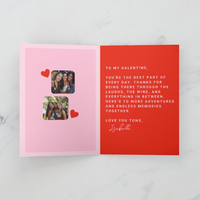 Friends Galentine's Day Holiday Card (Inside)