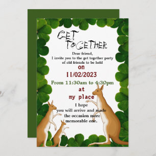 Friends gather  invitation