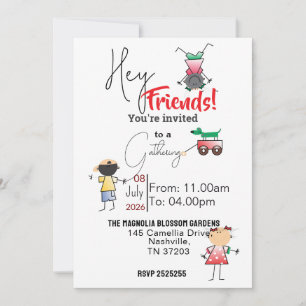 Friends gather invitation