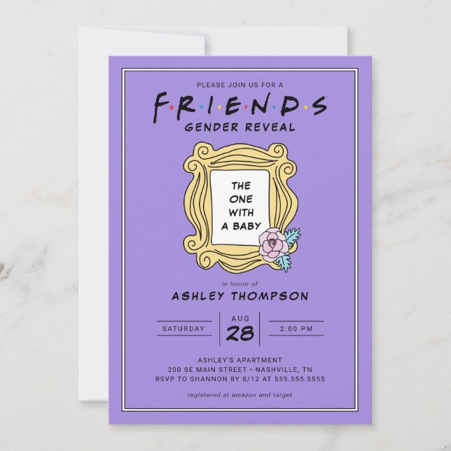 FRIENDS™ | Gender Reveal Baby Shower Invitation (Front)
