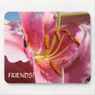 FRIENDS GIFTS Mousepad Pink Calla Lilies Flowers