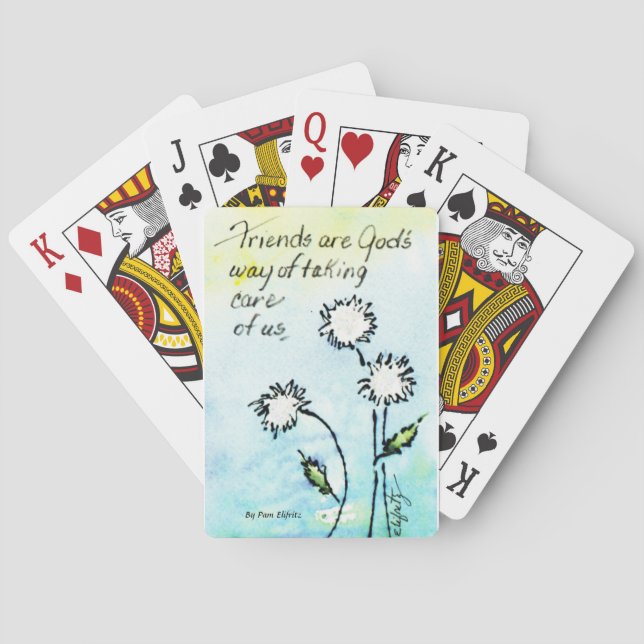 Friends - God Taking Care of Us Playing Cards (Back)