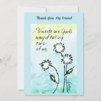 Friends - God Taking Care of Us  Saying Drawing 
