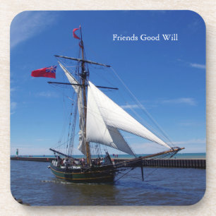 Friends Good Will set of 6 hard plastic coasters