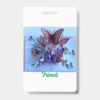 friends greeetings badge