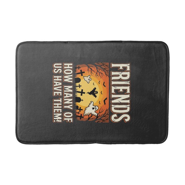 Friends Halloween Ghost Graveyard Design_1 Bath Mat (Front)