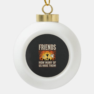 Friends Halloween Ghost Graveyard Design_1 Ceramic Ball Christmas Ornament