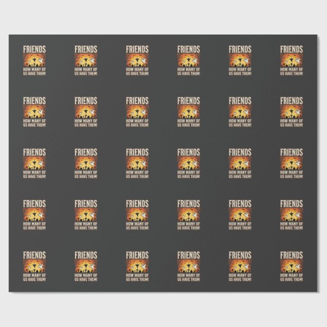 Friends Halloween Ghost Graveyard Design_1 Wrapping Paper (Flat)