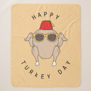 FRIENDS™ Happy Turkey Day Sherpa Blanket