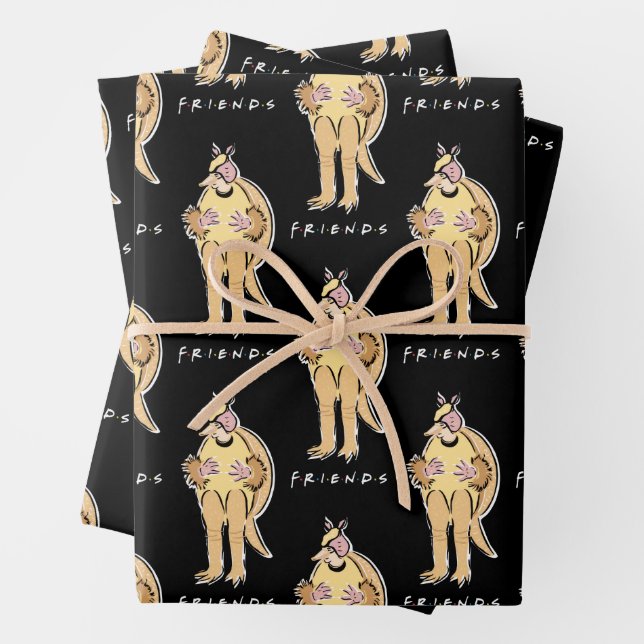 FRIENDS™ | Holiday Armadillo Wrapping Paper Sheet (In situ)