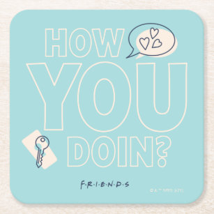 FRIENDS™   How You Doin? Square Paper Coaster