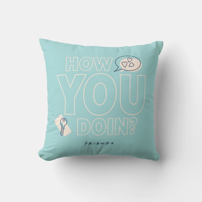 FRIENDS™ | How You Doin? Throw Pillow (Front)