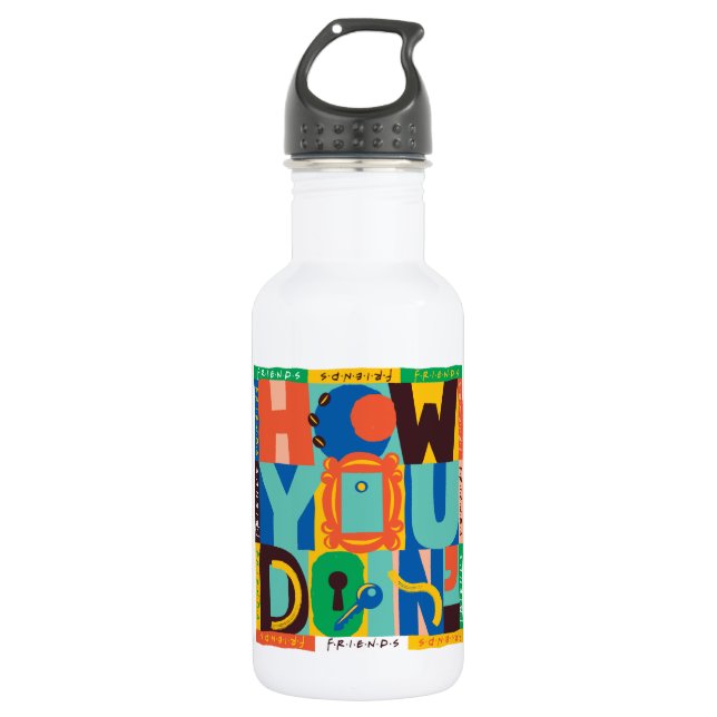FRIENDS™ | How You Doin' - Vibrant Graphic 532 Ml Water Bottle (Front)