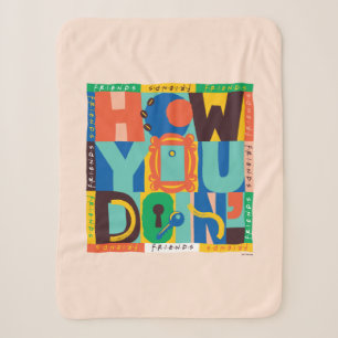 FRIENDS™   How You Doin' - Vibrant Graphic Sherpa Blanket