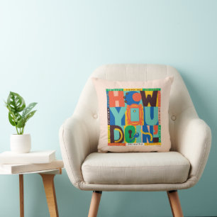 FRIENDS™   How You Doin' - Vibrant Graphic Throw Pillow