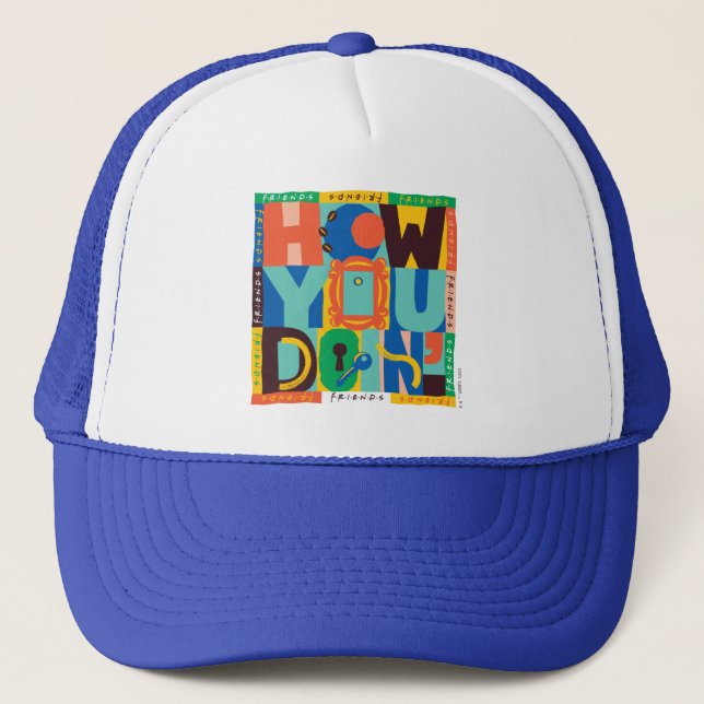 FRIENDS™ | How You Doin' - Vibrant Graphic Trucker Hat (Front)